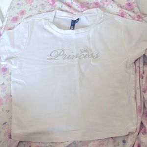 Princess crop top size small from garage